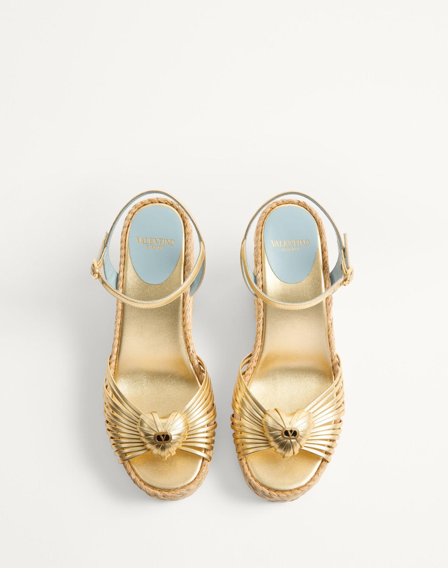 ROYAL WEDGE SANDAL IN LAMINATED NAPPA LEATHER 100MM Product Image