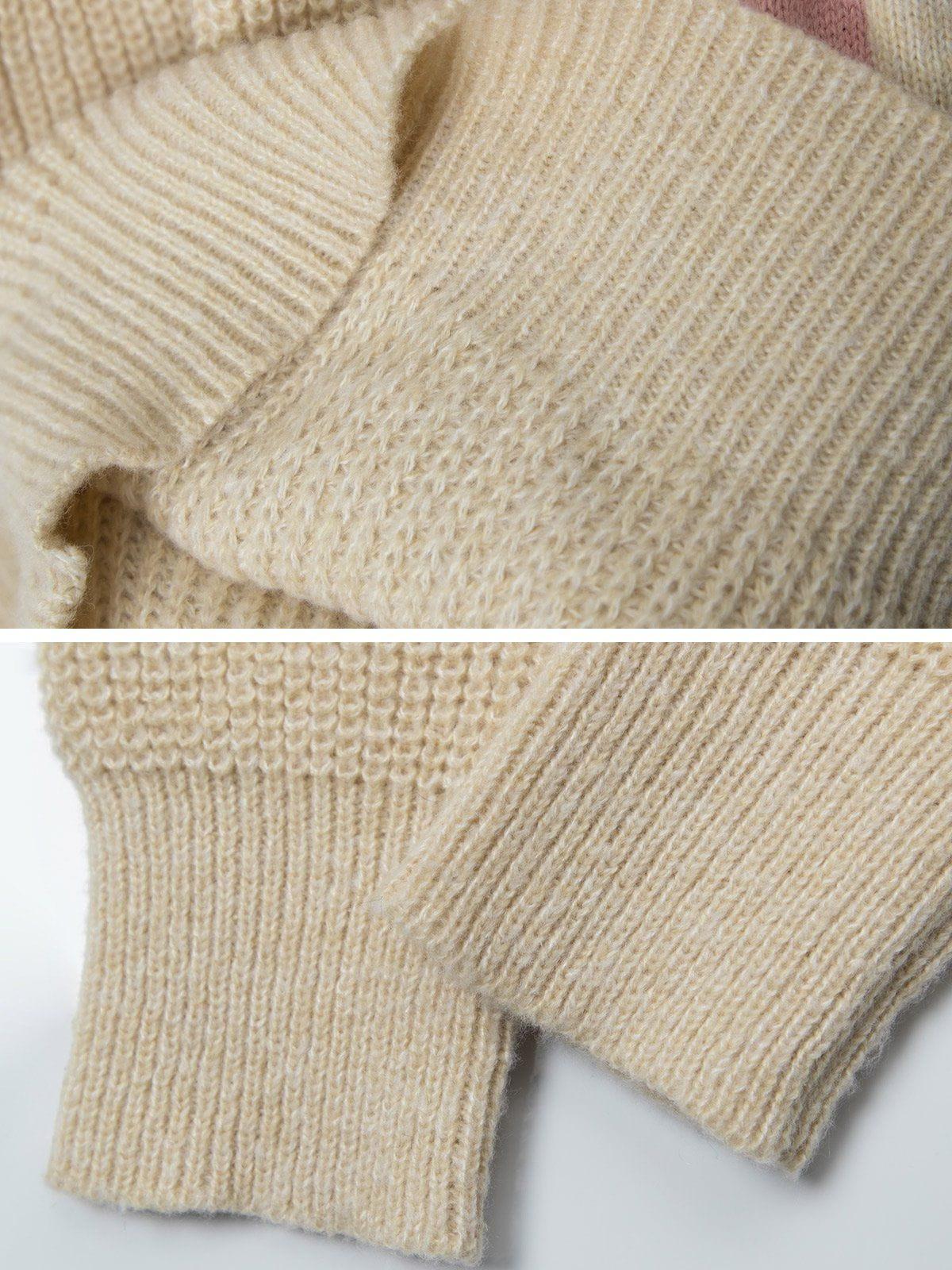 Aelfric Eden Letter Jacquard Knit Pullover Hoodie Product Image