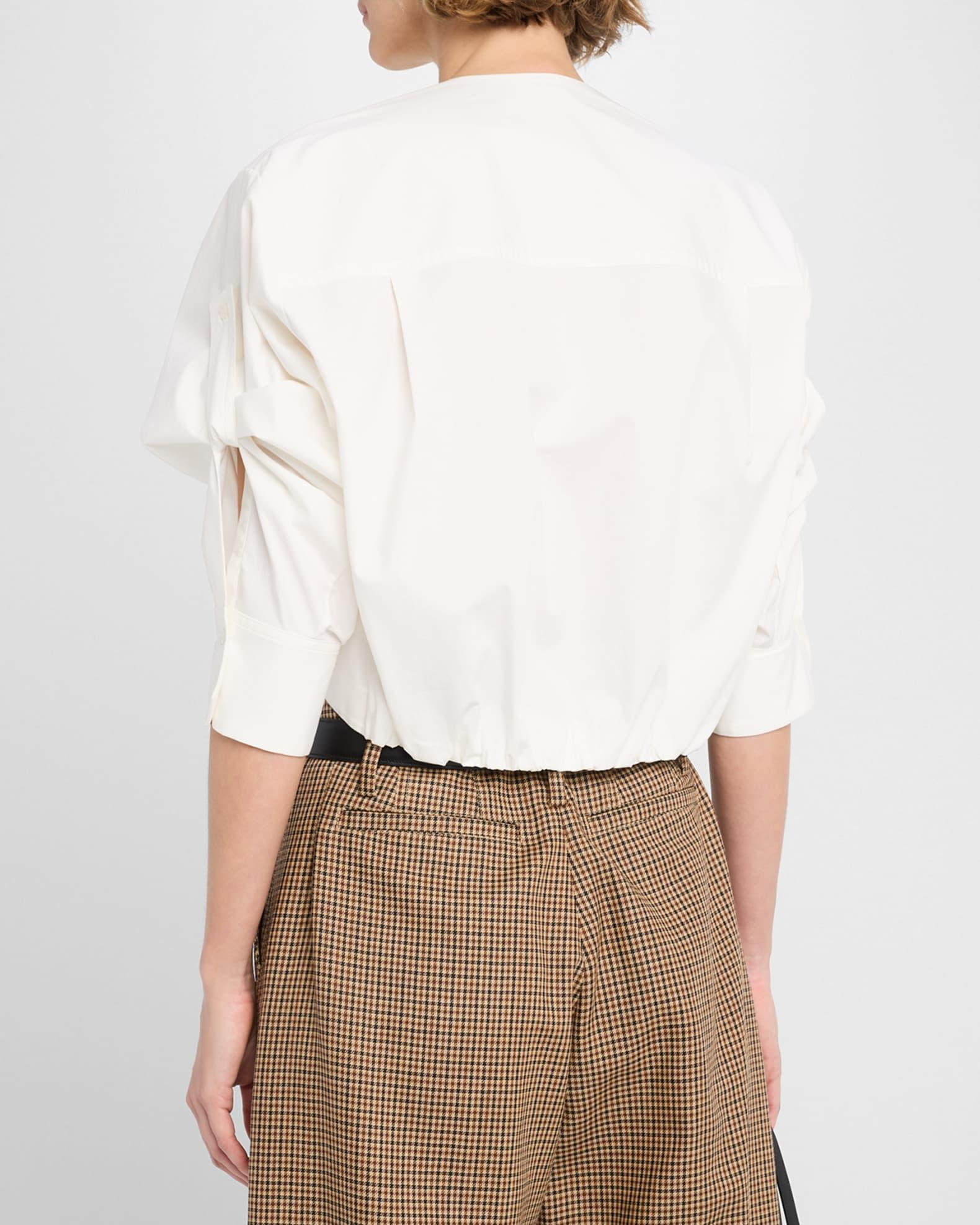 Jordan Ruched-Sleeve Popover Top Product Image