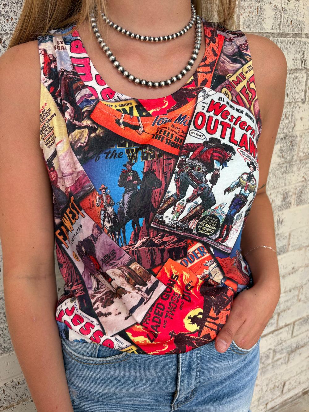 Western Vintage Poster Tank Top Product Image