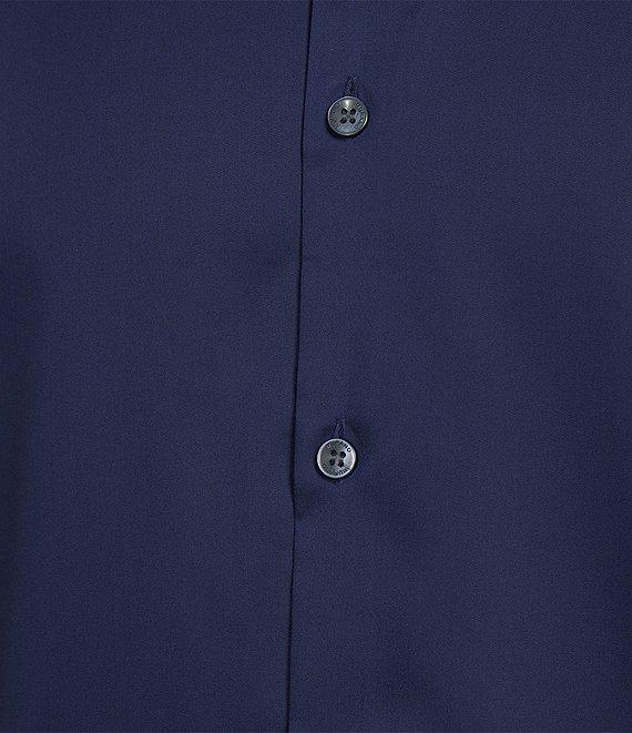 Murano Wardrobe Essentials Slim Fit Solid Sateen Long Sleeve Woven Shirt Product Image