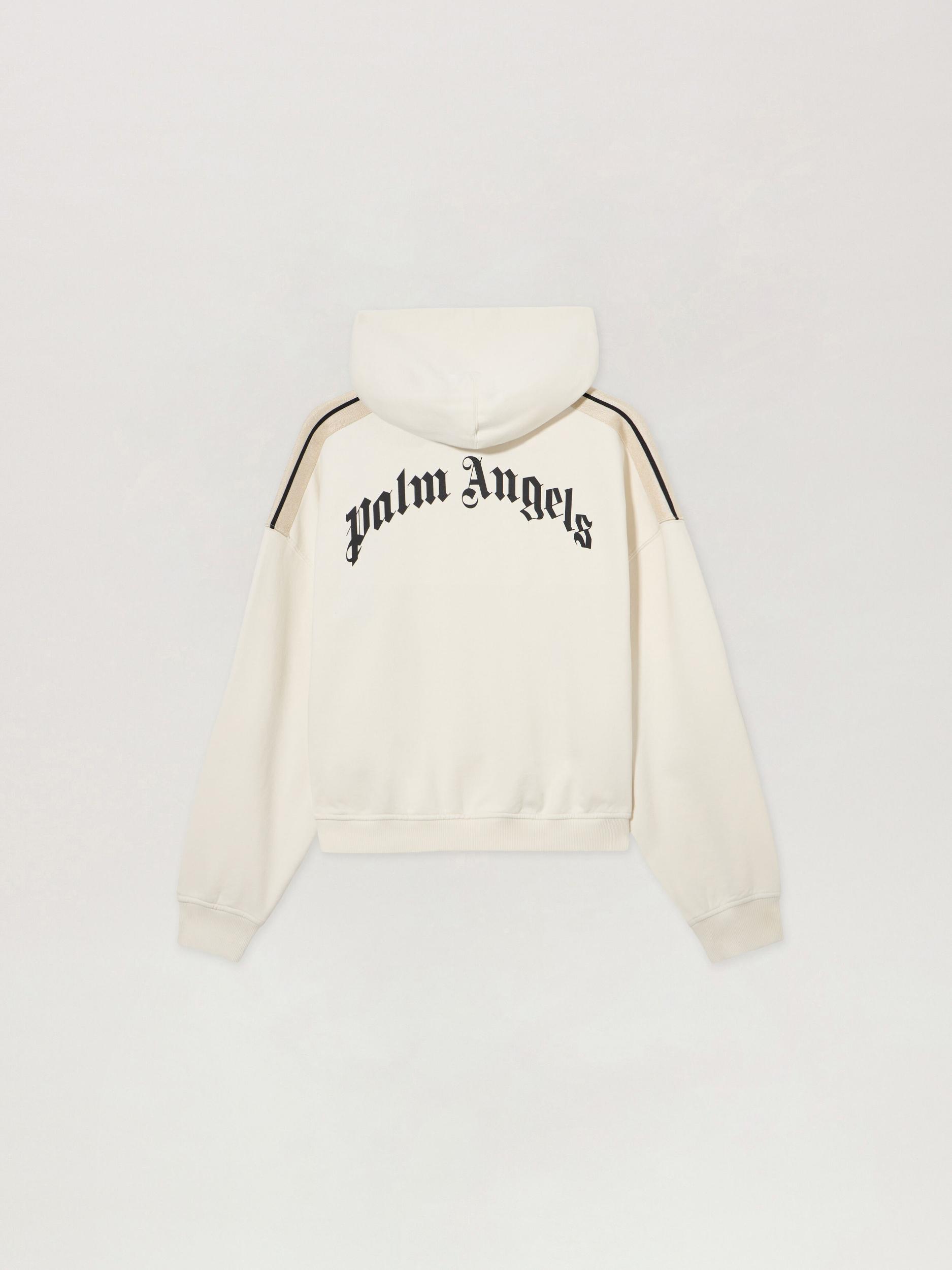 Curved Logo Loose Crop Hoodie Product Image