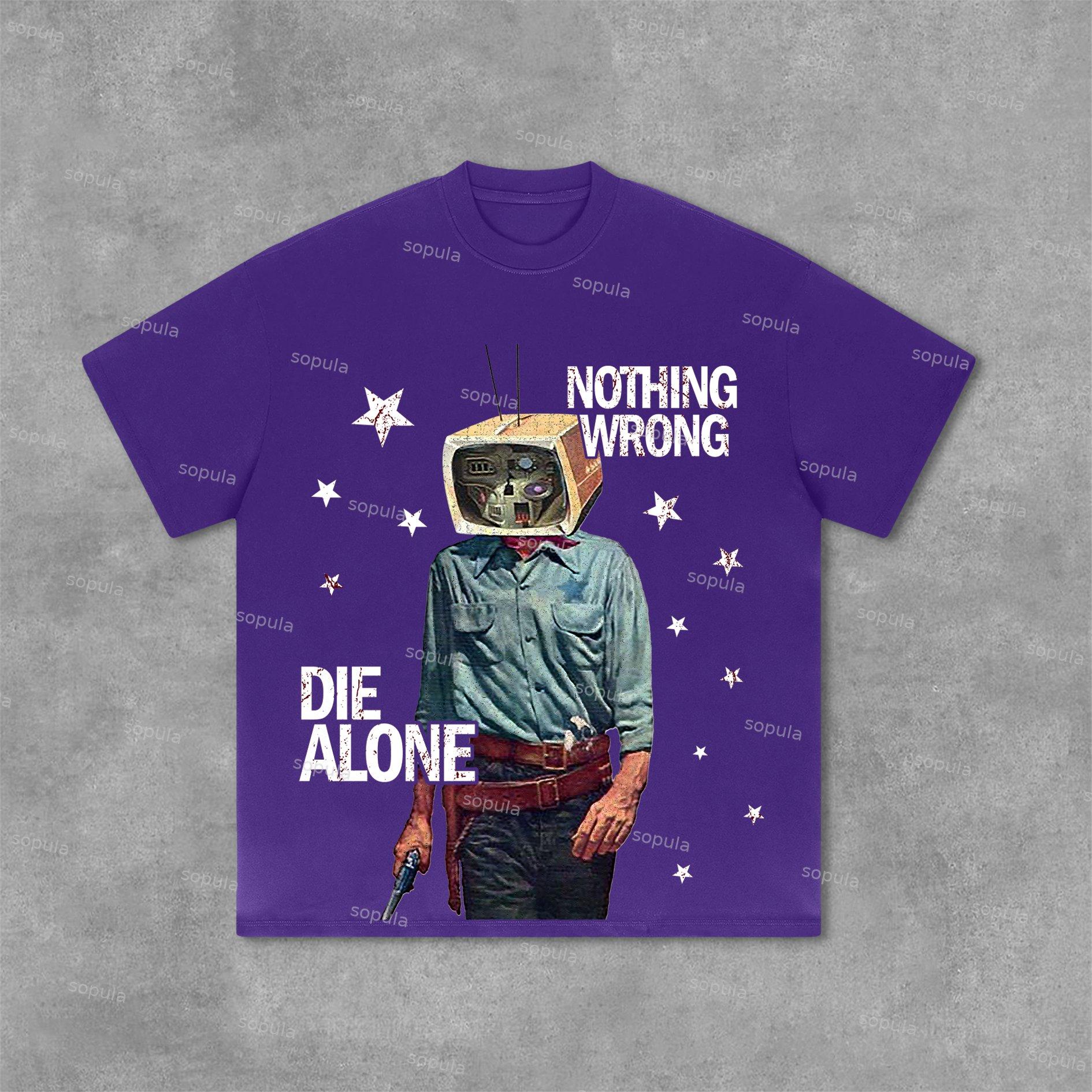 Sopula Nothing Wrong Graphic Print Cotton T-Shirt Product Image