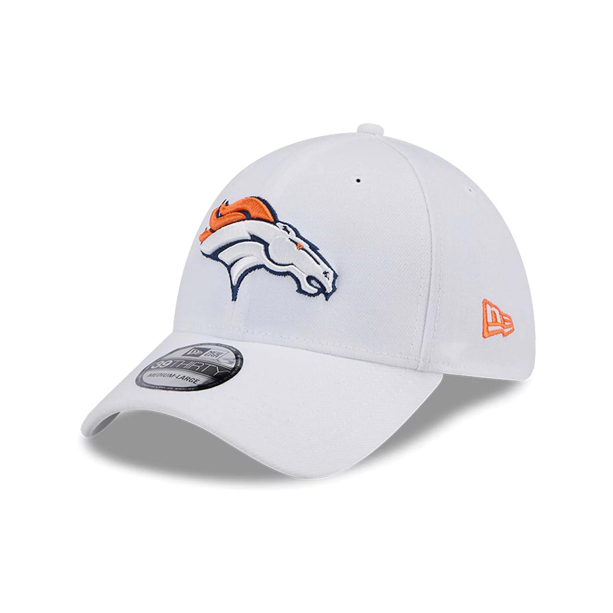 Men's New Era White Denver Broncos Main 39THIRTY Flex Hat, Size: Large/XL Product Image