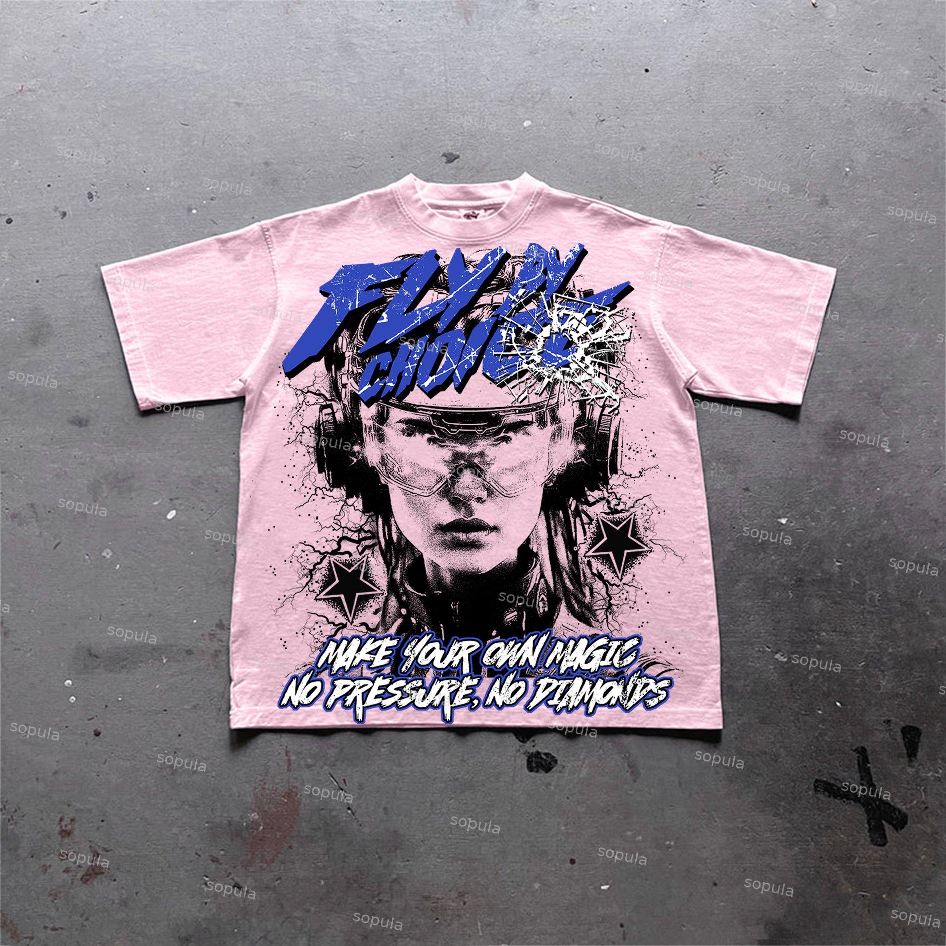 Sopula Fly By Choice Graphic Print Cotton T-Shirt Product Image