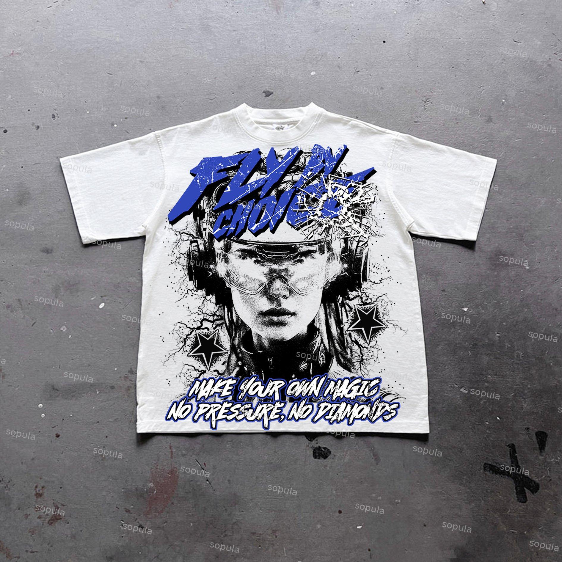 Sopula Fly By Choice Graphic Print Cotton T-Shirt Product Image