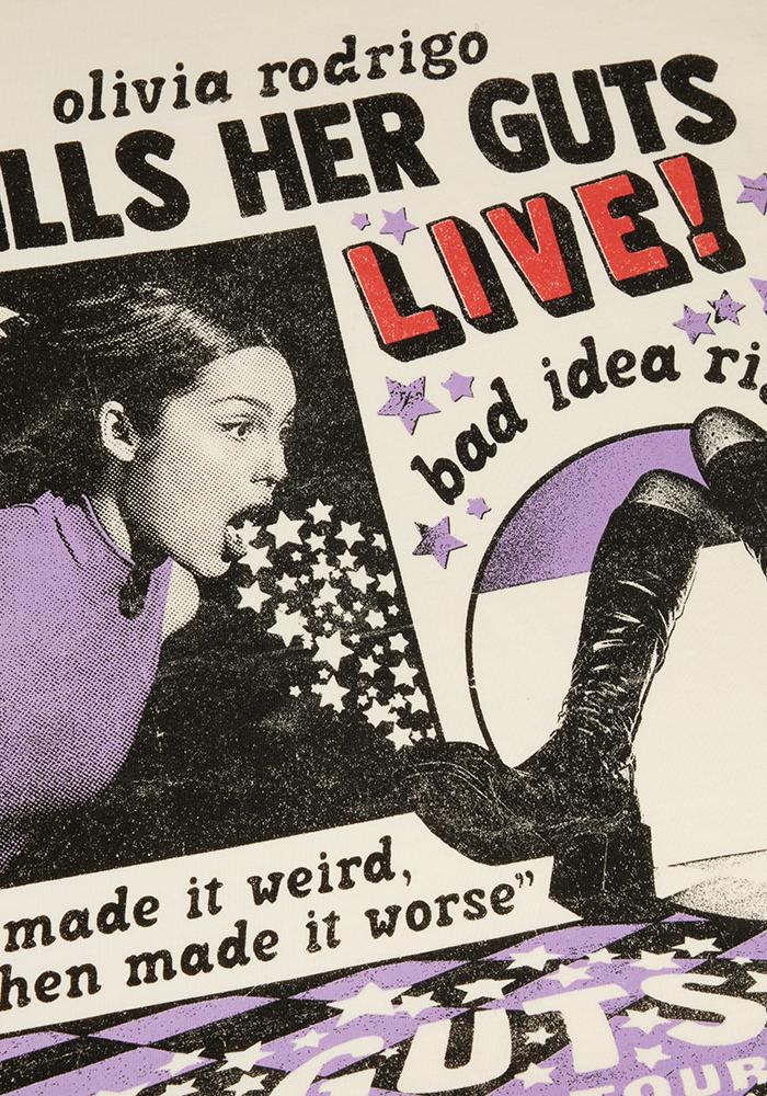 OR spills her GUTS live t-shirt in ivory Product Image