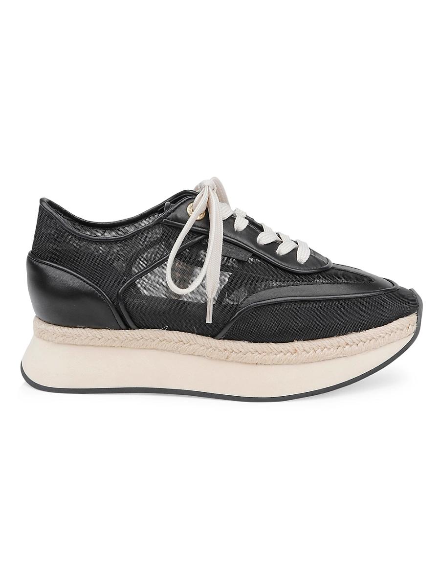 Womens Iris Mesh & Leather Platform Sneakers Product Image