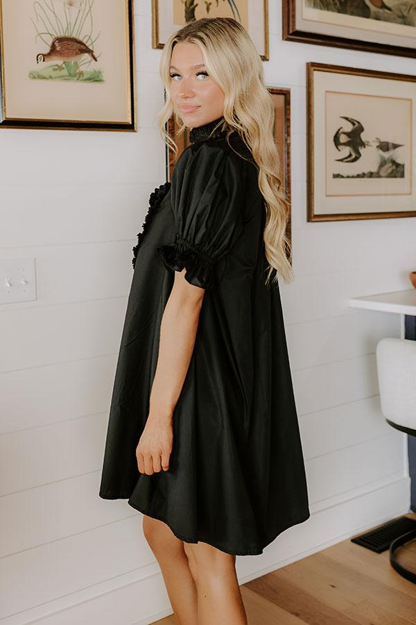 Sweet Energy Pleated Mini Dress in Black Product Image