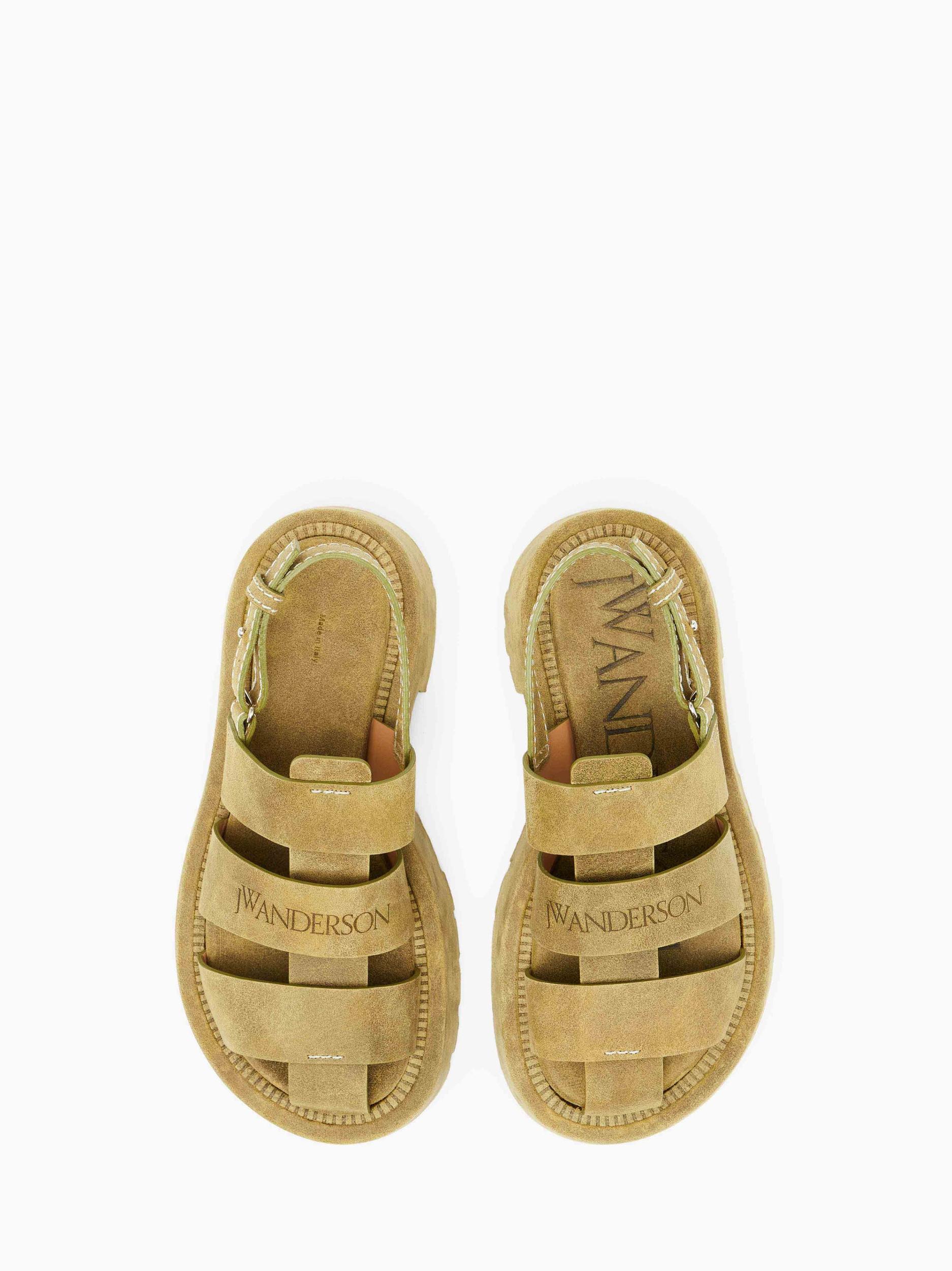 SUEDE PLATFORM FISHERMAN SANDALS Product Image