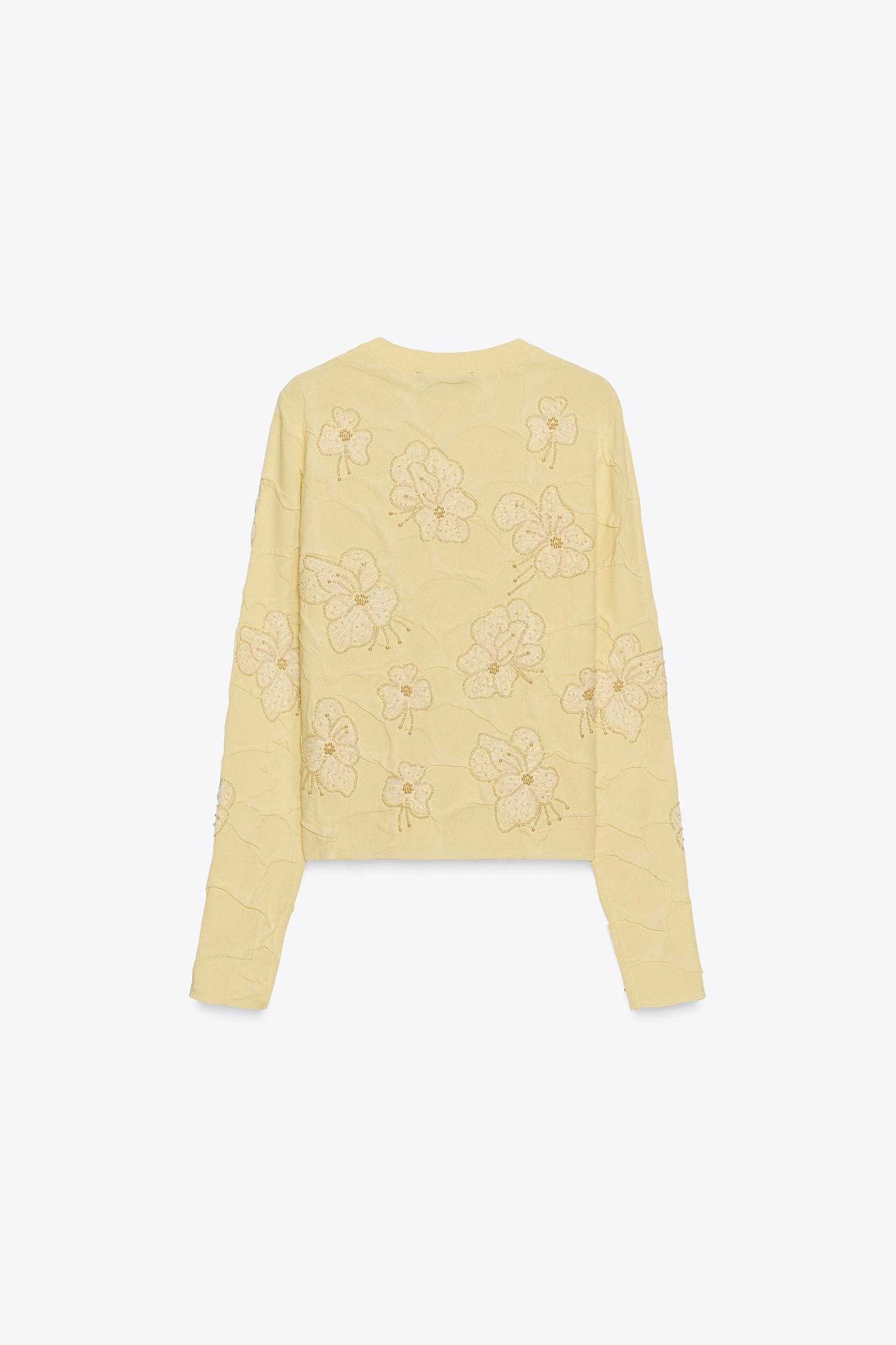 BEADED KNIT CARDIGAN Product Image