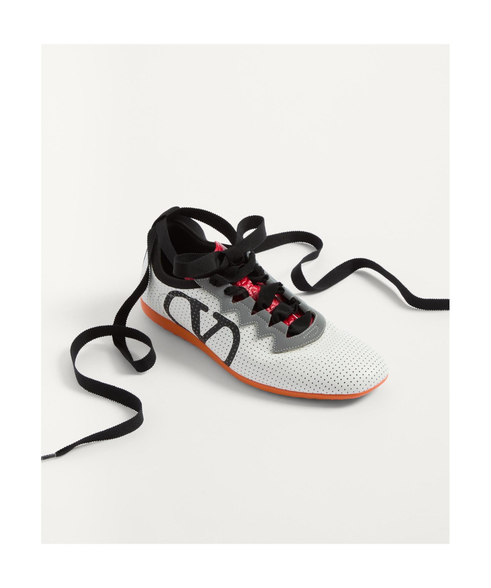 VALENTINO GARAVANI Chromathon Low-top Sneakers In Perforated Leather In Multi Product Image