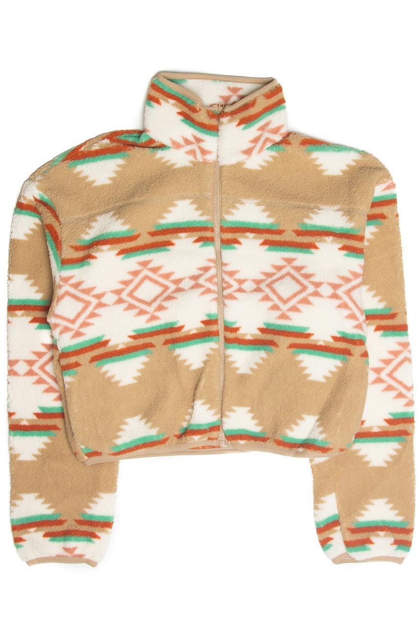 Khaki Printed Sherpa Product Image