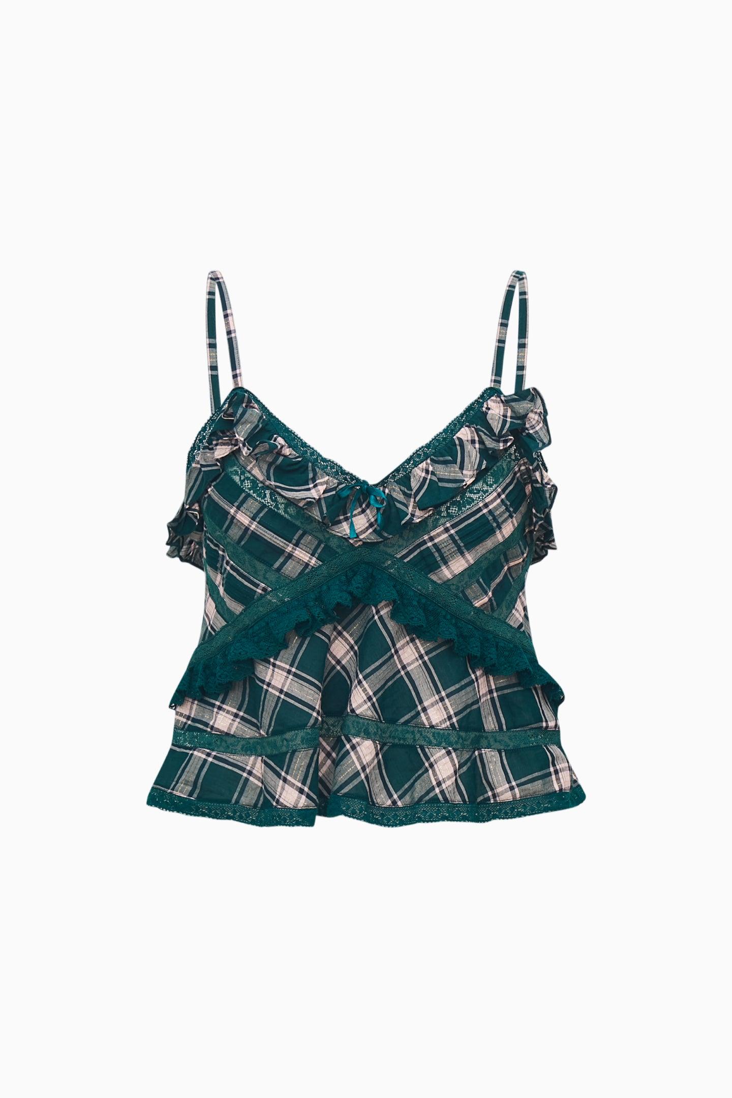 Ruffle Mini Tartan Skirt Product Image