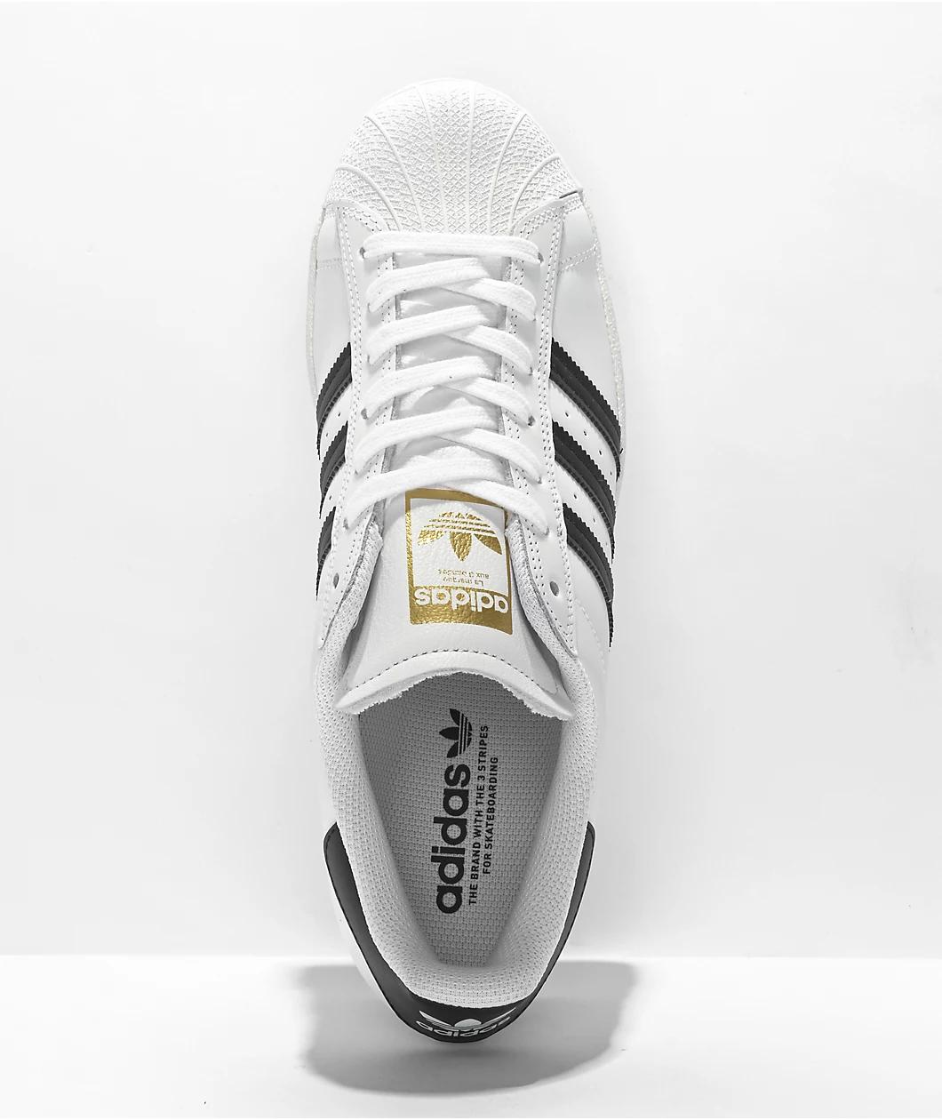 adidas Superstar ADV White & Black Skate Shoes Product Image