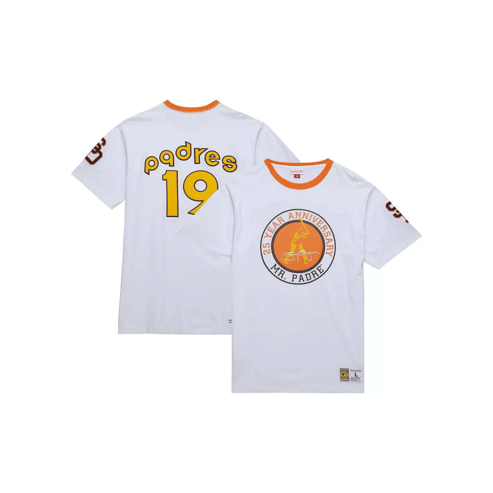 Men's Mitchell & Ness White San Diego Padres Cooperstown Collection Player Legends Ringer T-Shirt,  Product Image