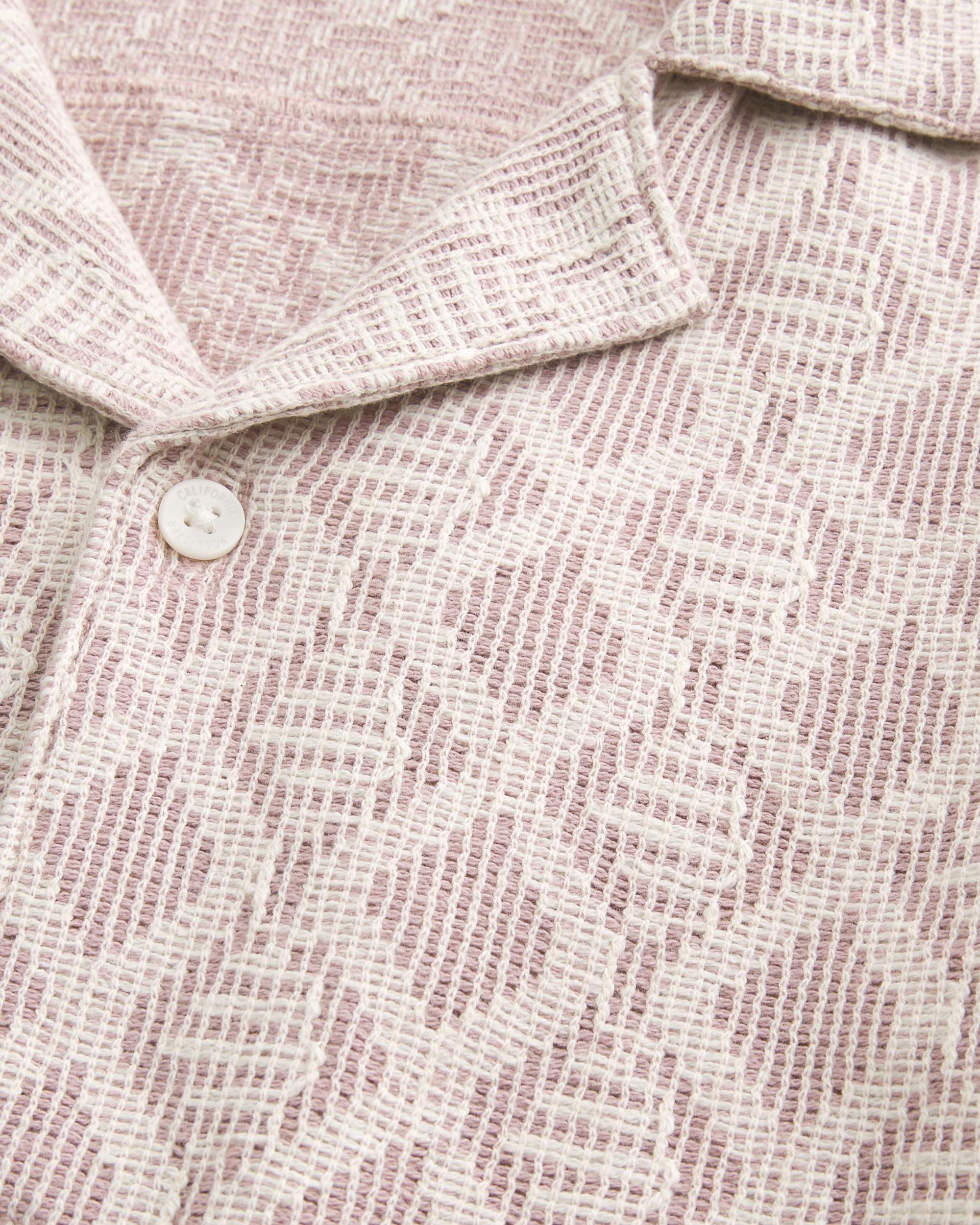 Boxy Short-Sleeve Crochet-Style Shirt Product Image