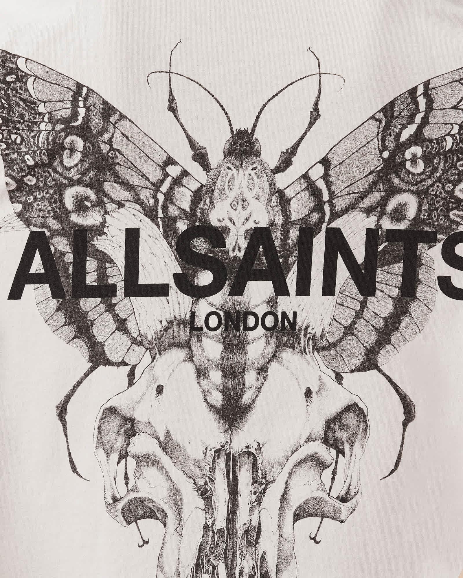 Hallis Oversized Graphic T-Shirt DUSK WHITE | ALLSAINTS US Product Image