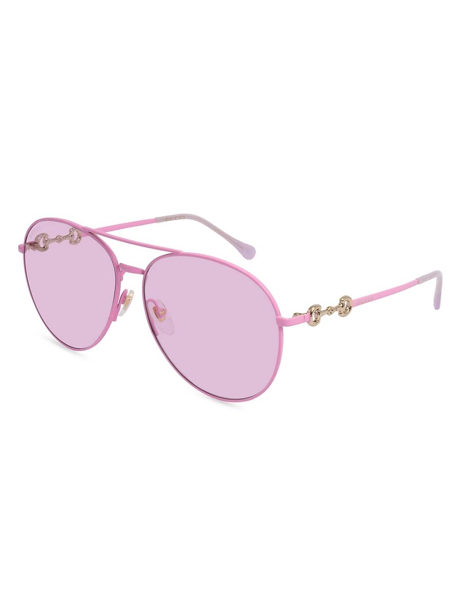 Womens Horsebit 60MM Pilot Sunglasses Product Image