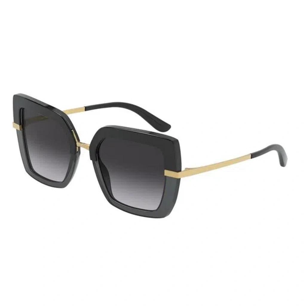 DOLCE & GABBANA Womens Black Dg4373 Square-frame Acetate Sunglasses In Light Grey Gradient Black Product Image