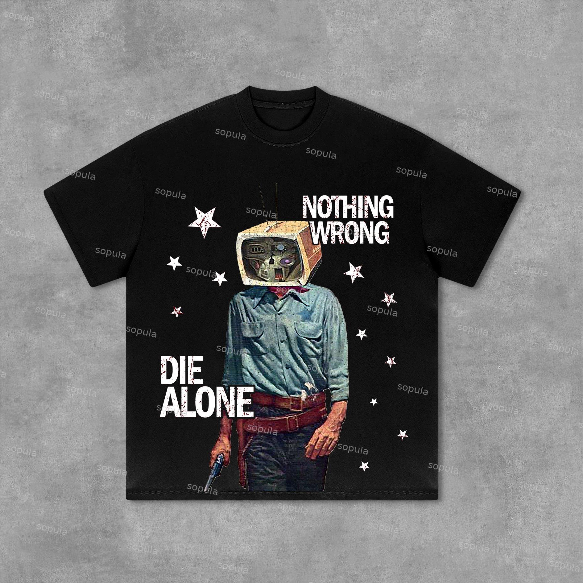 Sopula Nothing Wrong Graphic Print Cotton T-Shirt Product Image