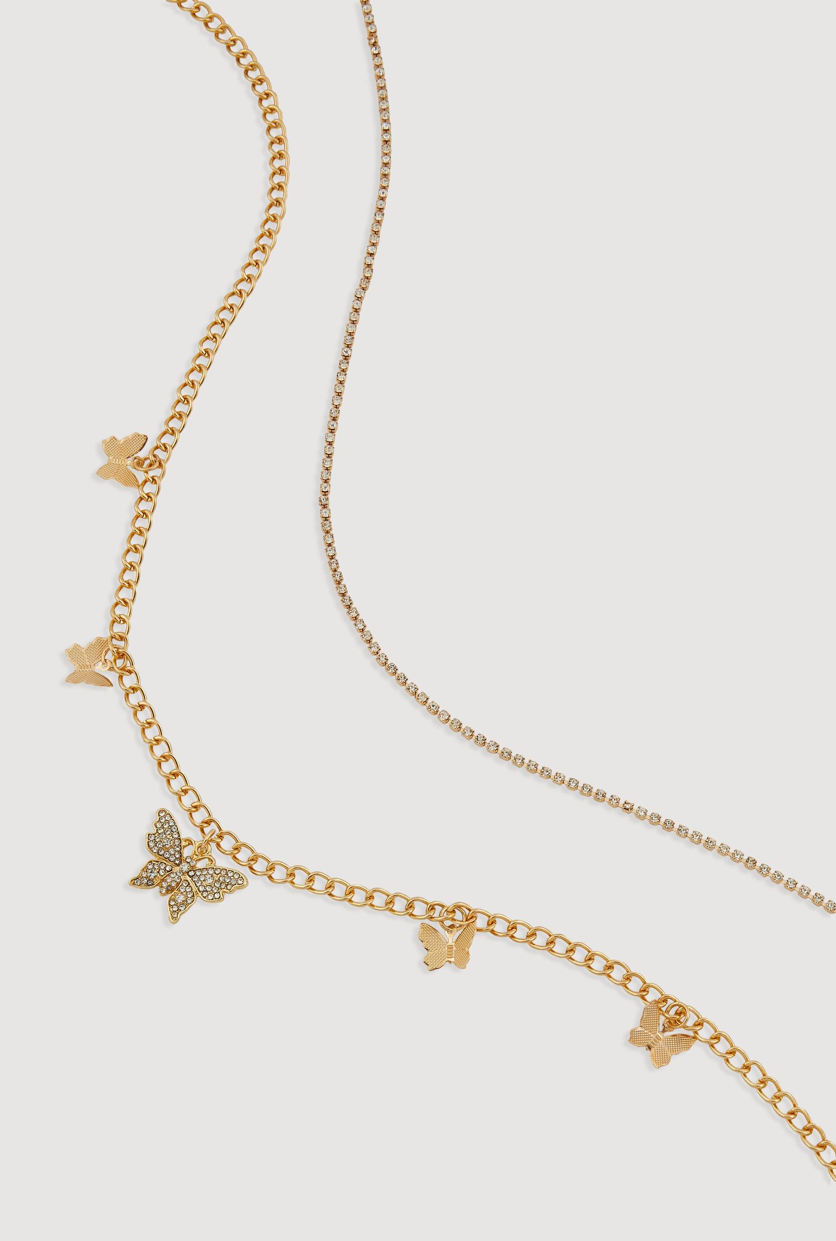 Metallic Buckle Curb Chain Necklace with Stud Earrings Male Product Image