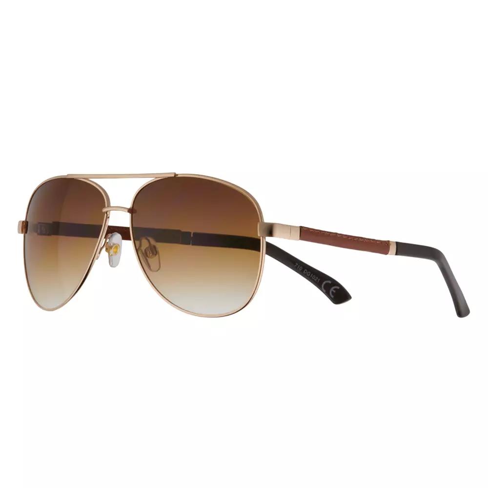 Men's Sonoma Goods For Life® 61mm Metal Aviator Sunglasses, Gold Product Image