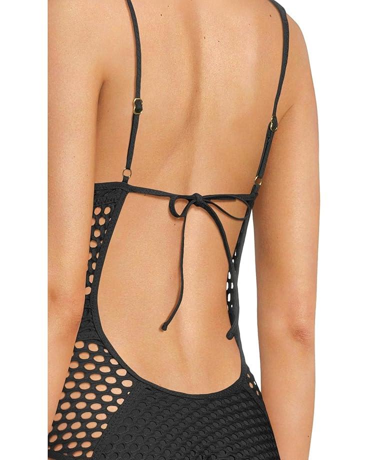 Muse Macie High Neck Mesh Overlay One Piece Product Image
