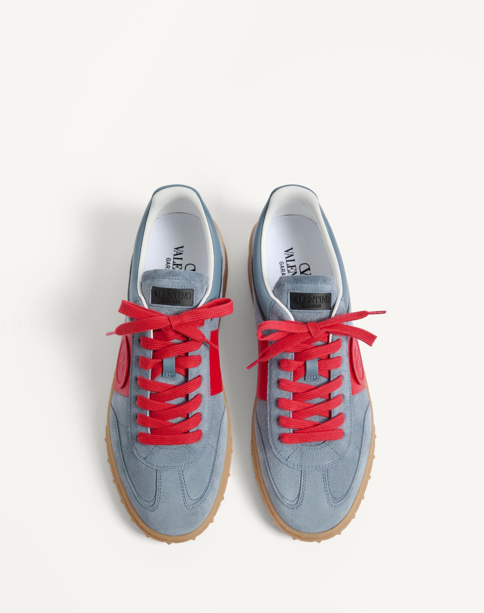 Upvillage Low Top Sneaker In Split Leather And Calfskin Nappa Leather Product Image