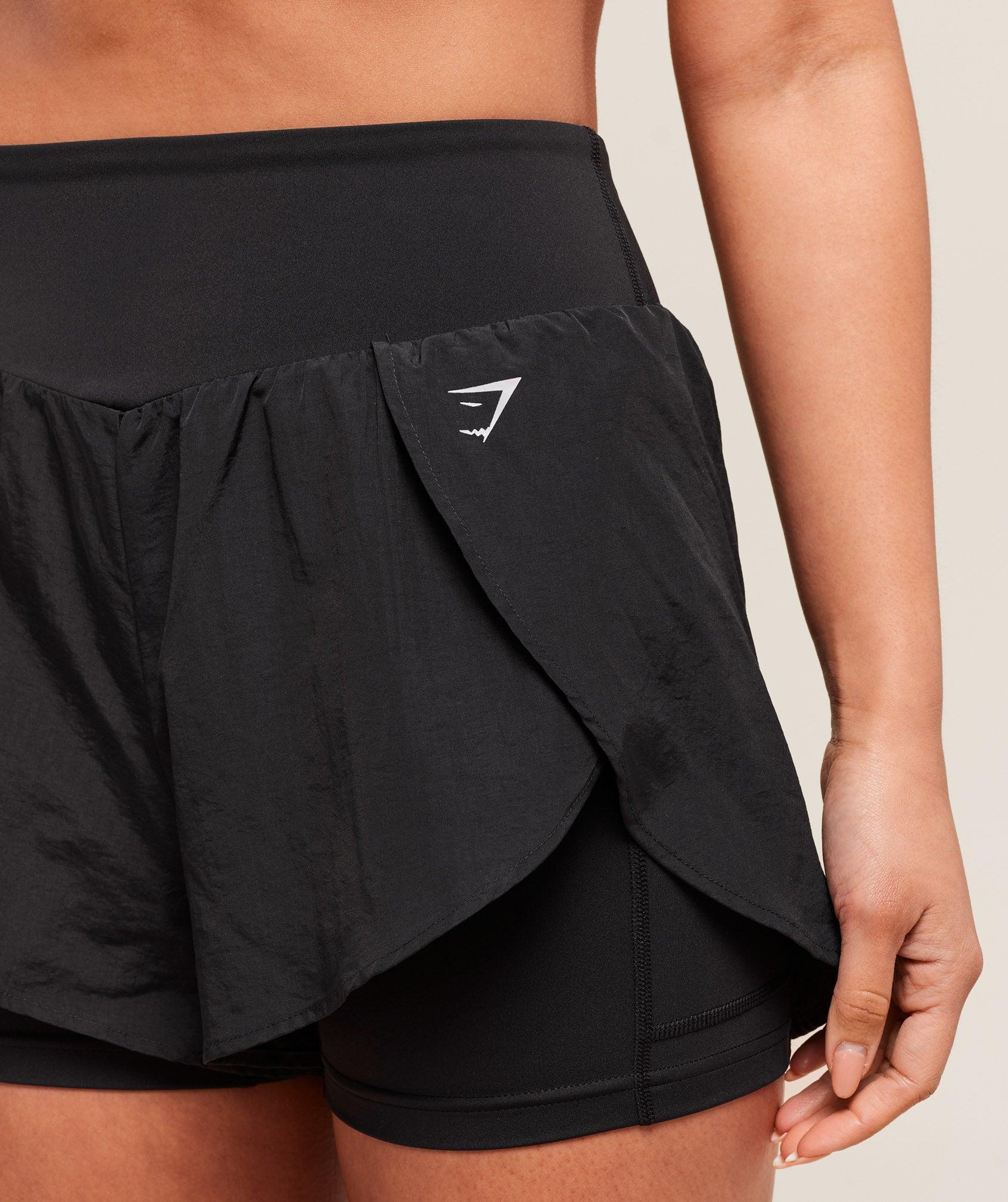 Gymshark Running 2-in-1 Shorts - Black Female Product Image