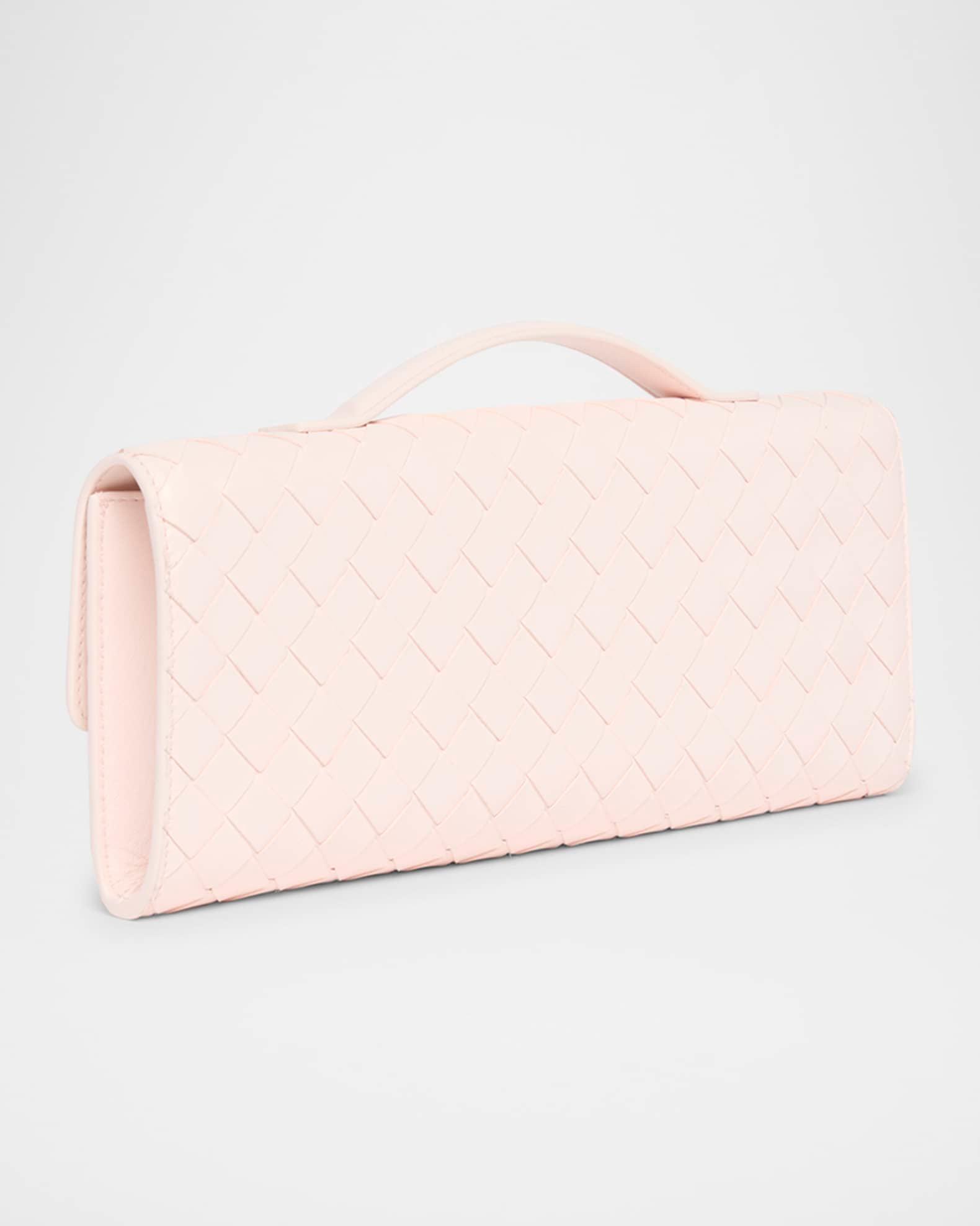 Andiamo Flower-Embellished Leather Clutch Bag Product Image