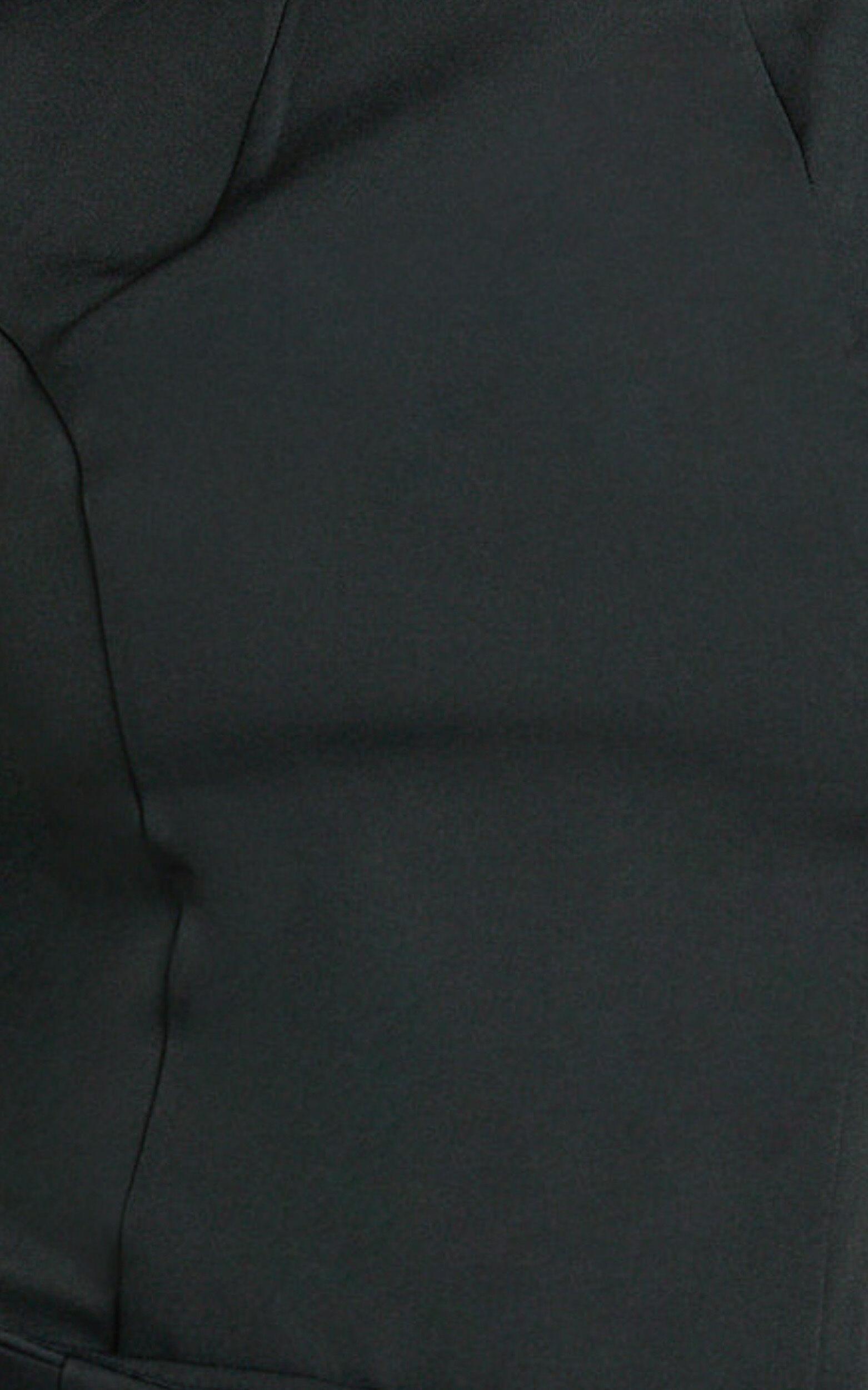 Paxton Top - High Neck Fitted Open Back Sleeveless Top in Black Product Image