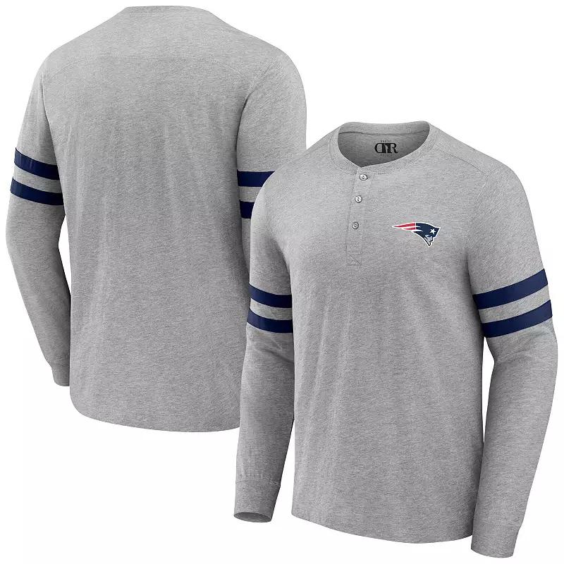 Men's NFL x Darius Rucker Collection by Fanatics Heather Gray New Orleans Saints Henley Long Sleeve T-Shirt,  Product Image
