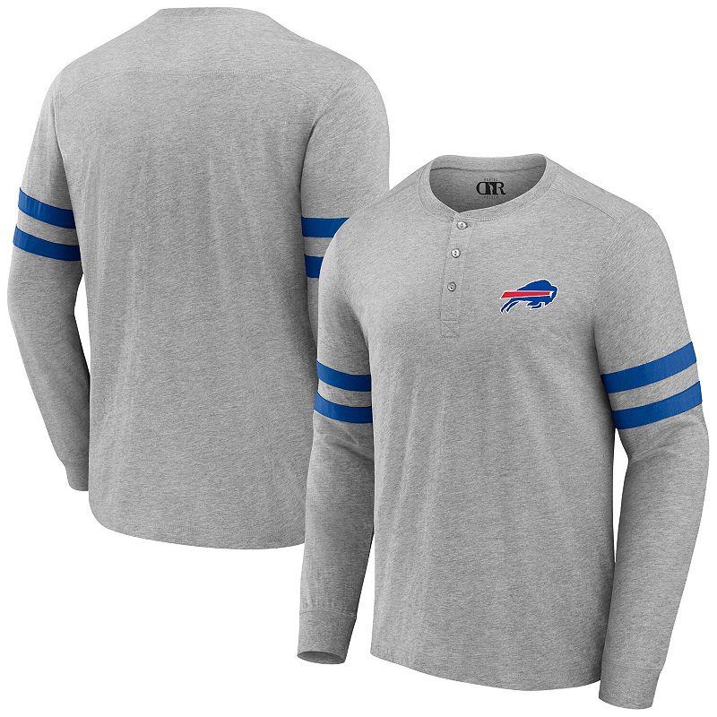 Men's NFL x Darius Rucker Collection by Fanatics Heather Gray Las Vegas Raiders Henley Long Sleeve T-Shirt,  Product Image