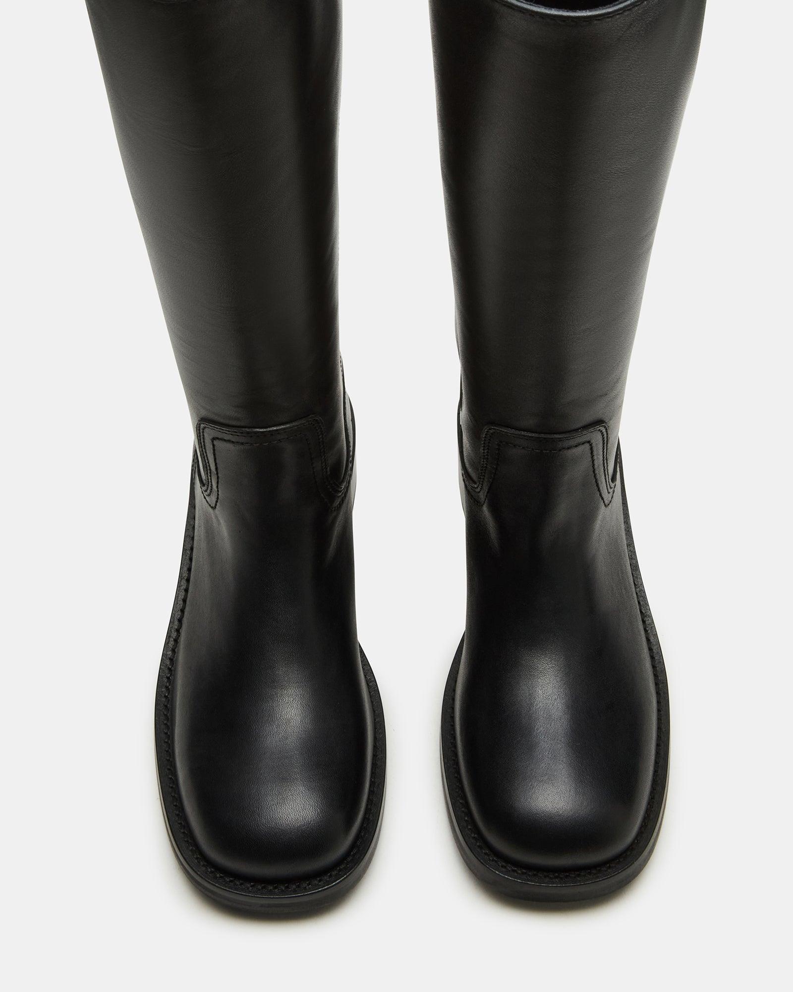 RIGGS BLACK LEATHER WIDE CALF Female Product Image