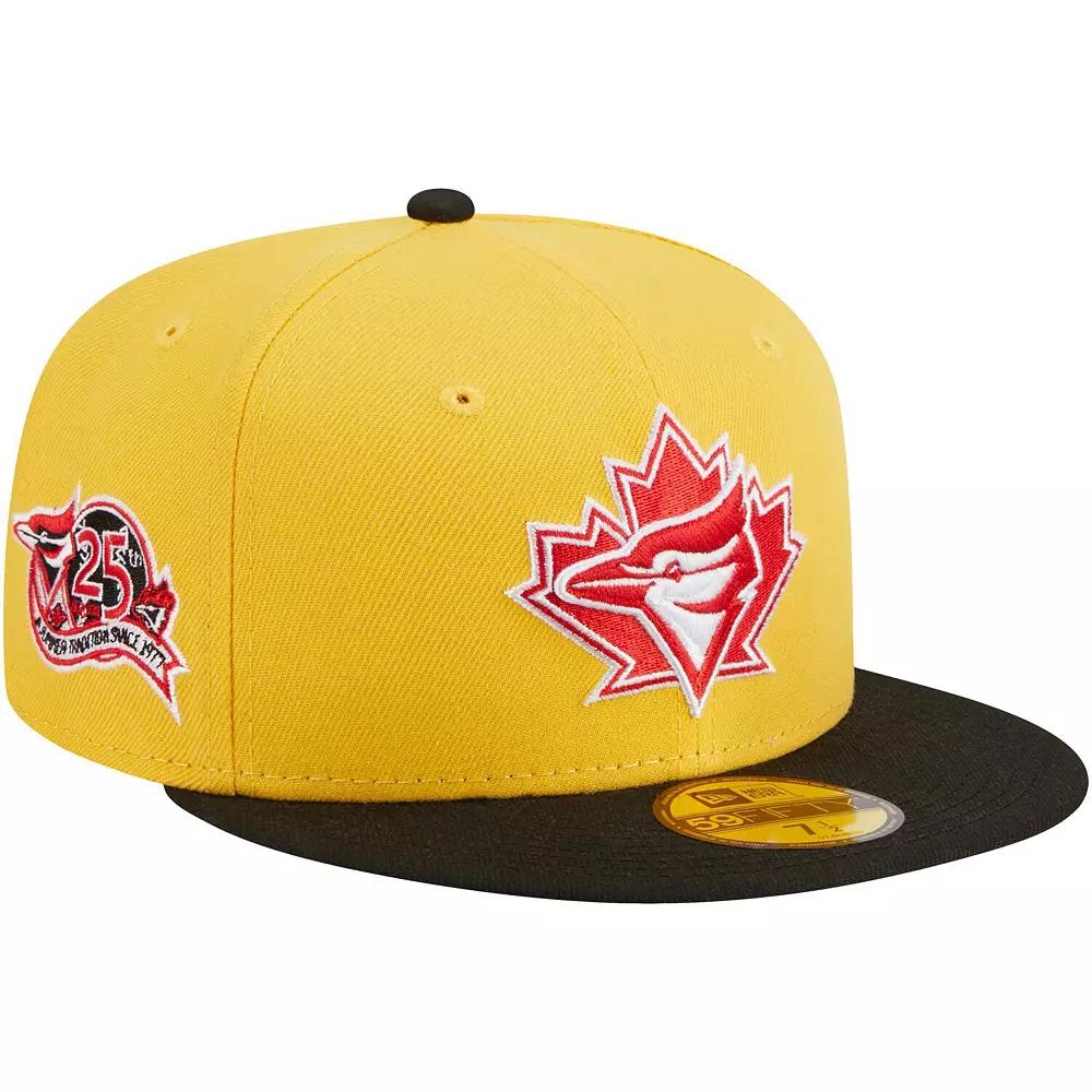 Men's New Era Yellow/Black Toronto Blue Jays Grilled 59FIFTY Fitted Hat, Size: 7 1/2, Jay Yellow Product Image