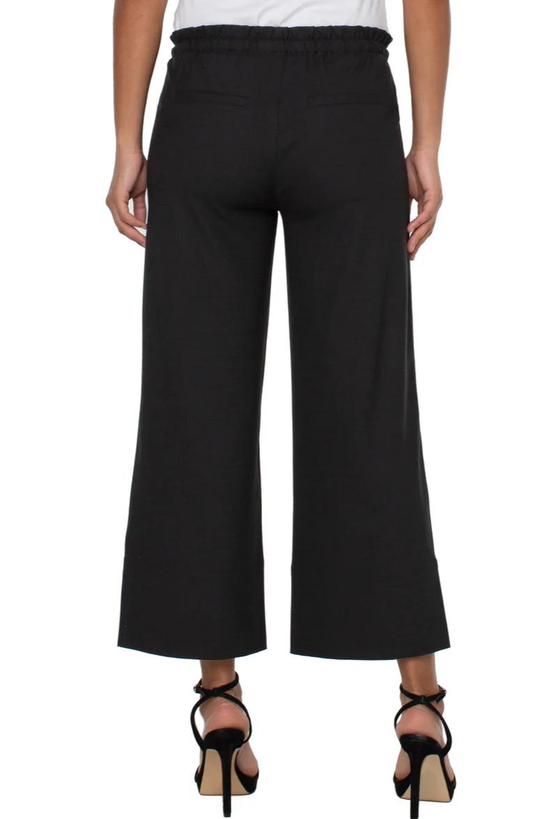 Pull On Tie Waist Wide Leg Pant Product Image