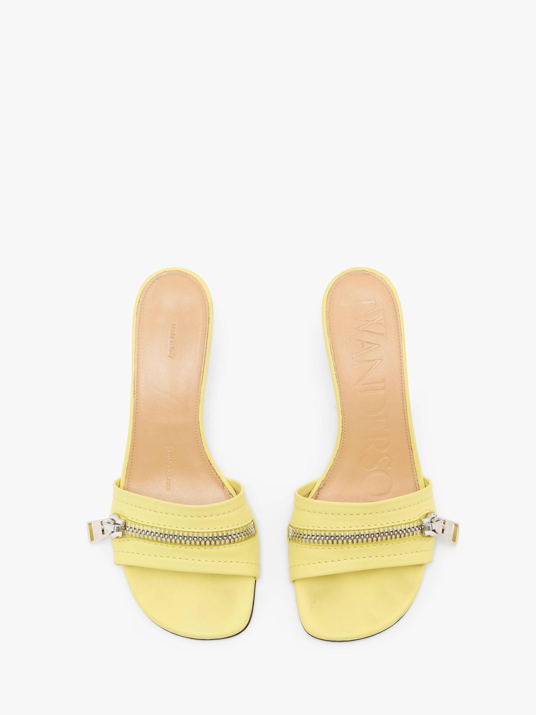 LEATHER BIKER HEEL SANDAL Product Image