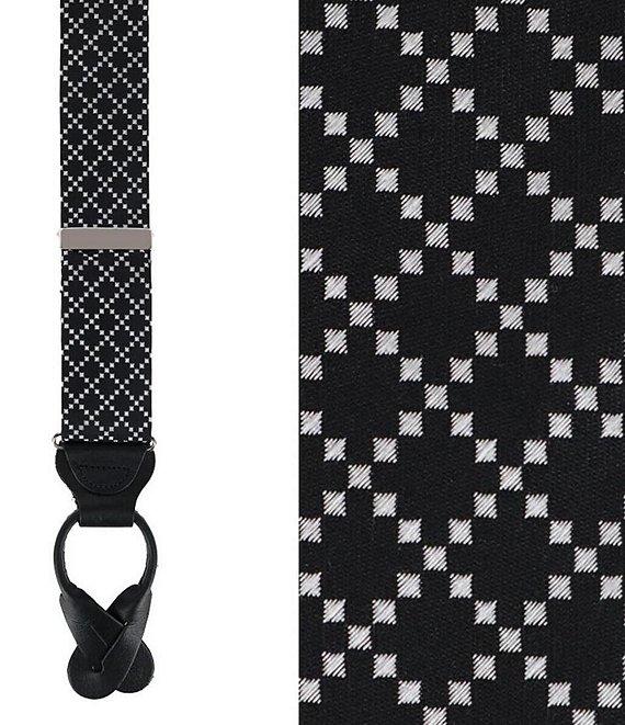 Trafalgar Rowan Geometric Pattern Silk Button End Braces Product Image