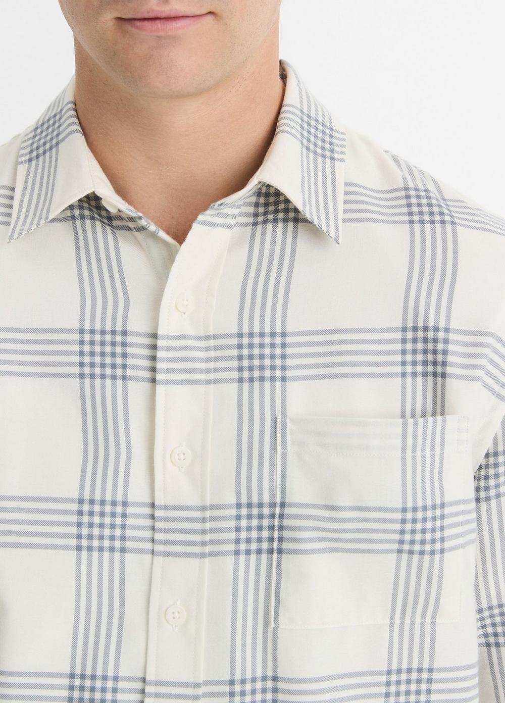 West Coast Plaid Cotton Long-Sleeve Shirt Product Image