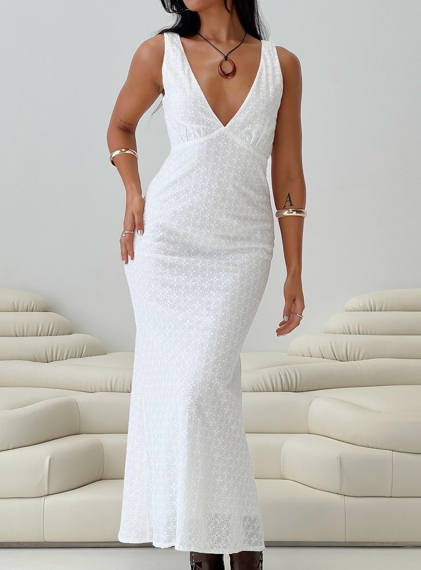 Nellie Maxi Dress White Product Image