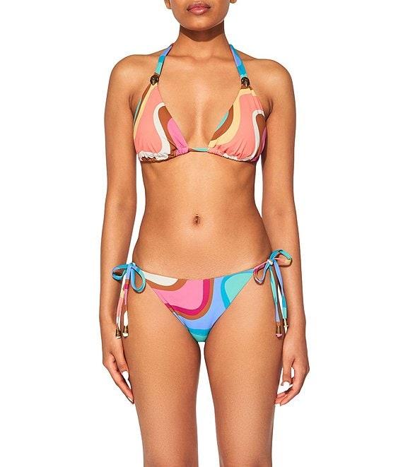 Kurt Geiger London Kensington Rainbow Swirl Tie Side Hipster Swim Bottom Product Image