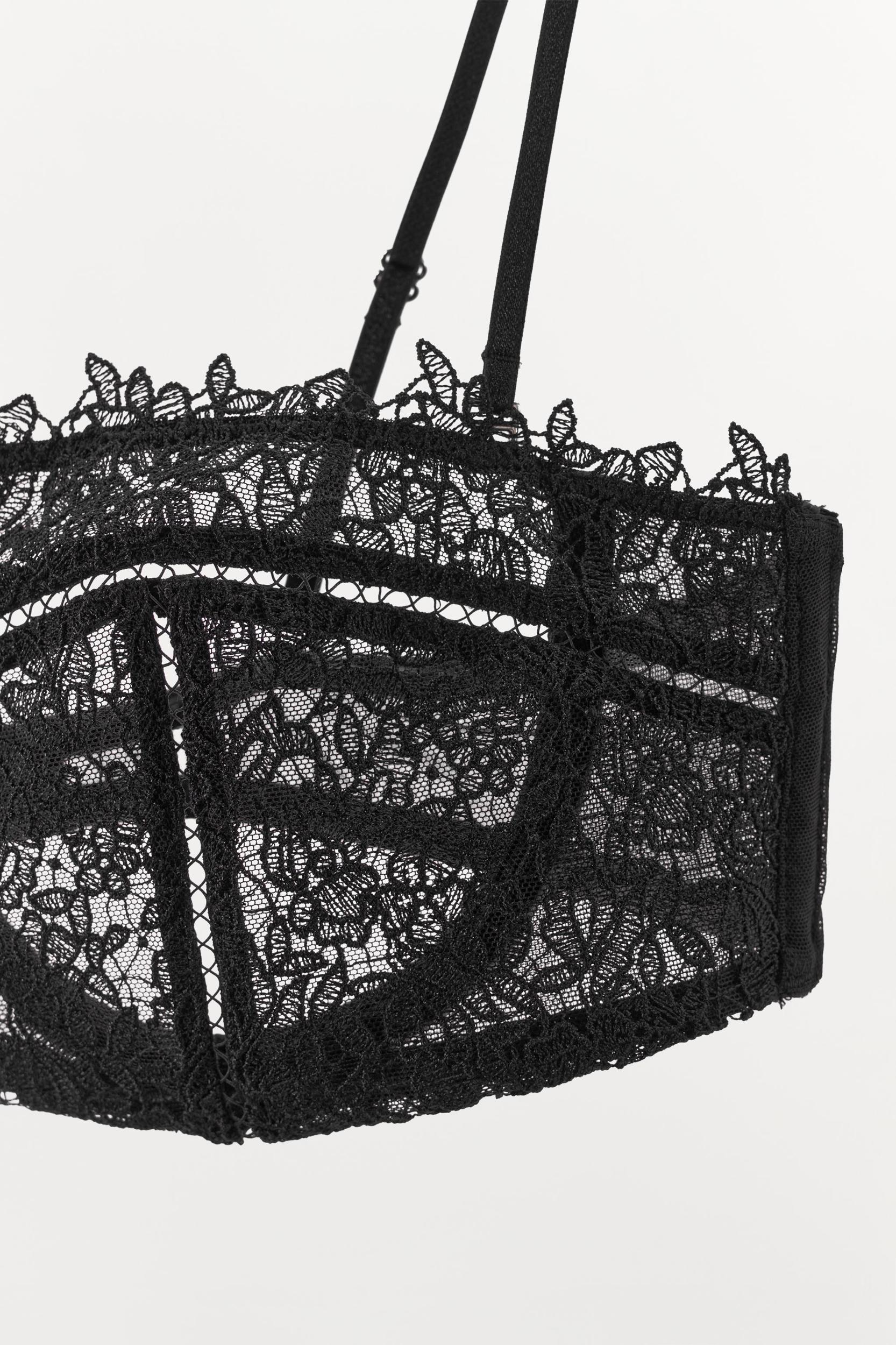 UNDERWIRE MESH LACE BRA Product Image