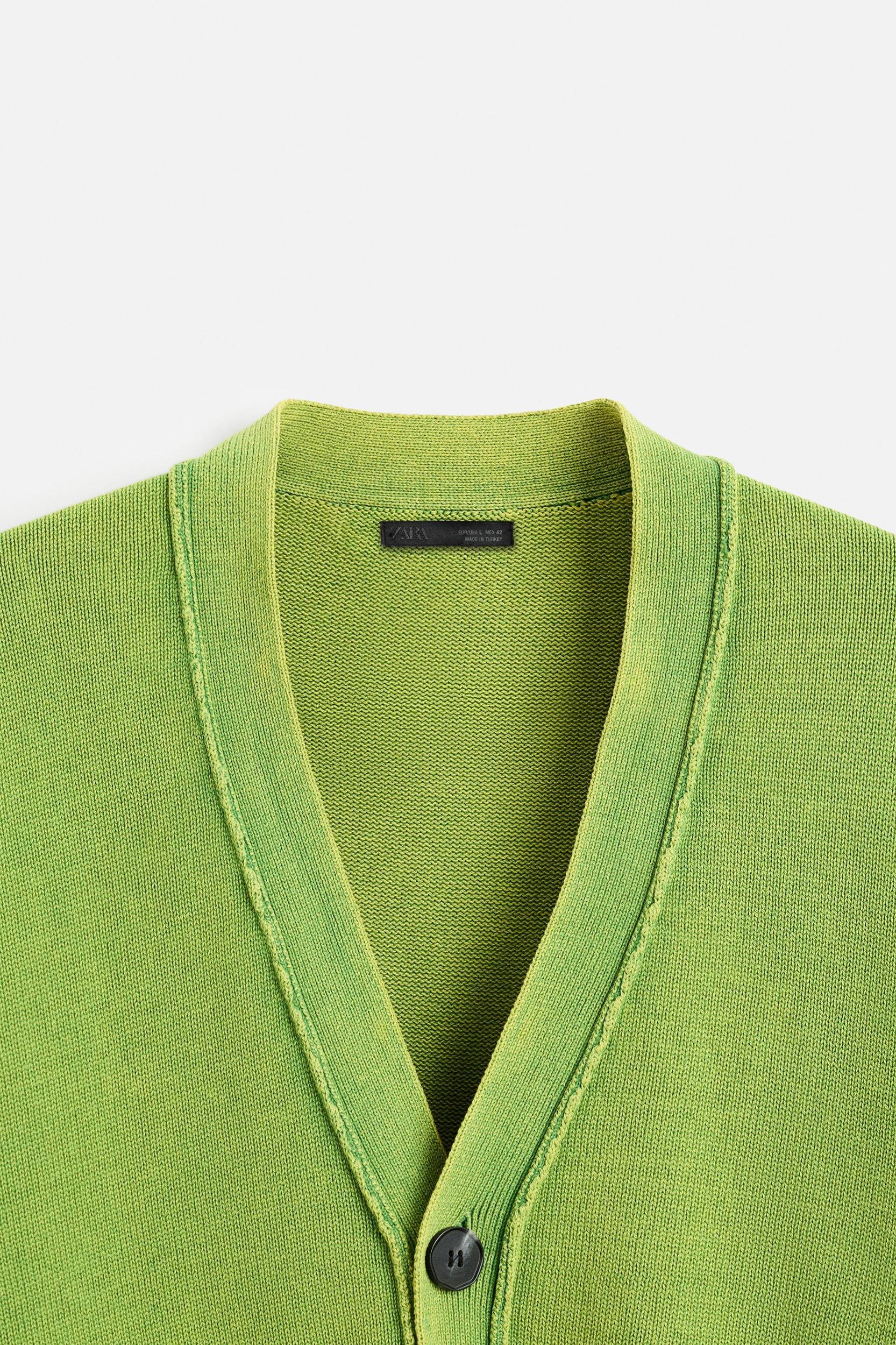 REVERSE EFFECT WASHED CARDIGAN Product Image