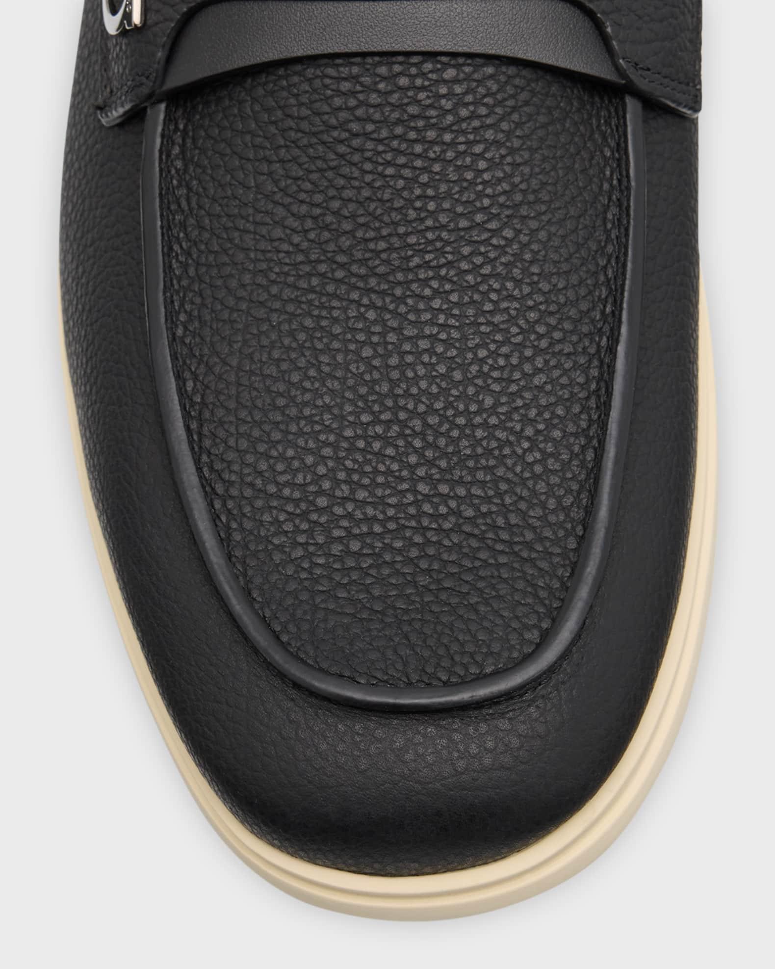 Men's Drame Leather Gancio Penny Loafers Product Image