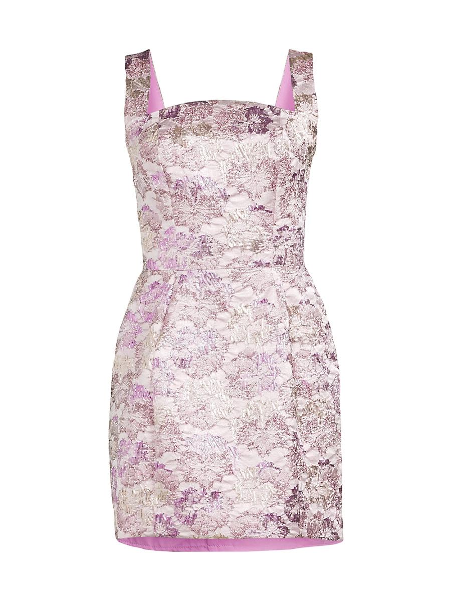 Womens Clovis Metallic Jacquard Minidress Product Image