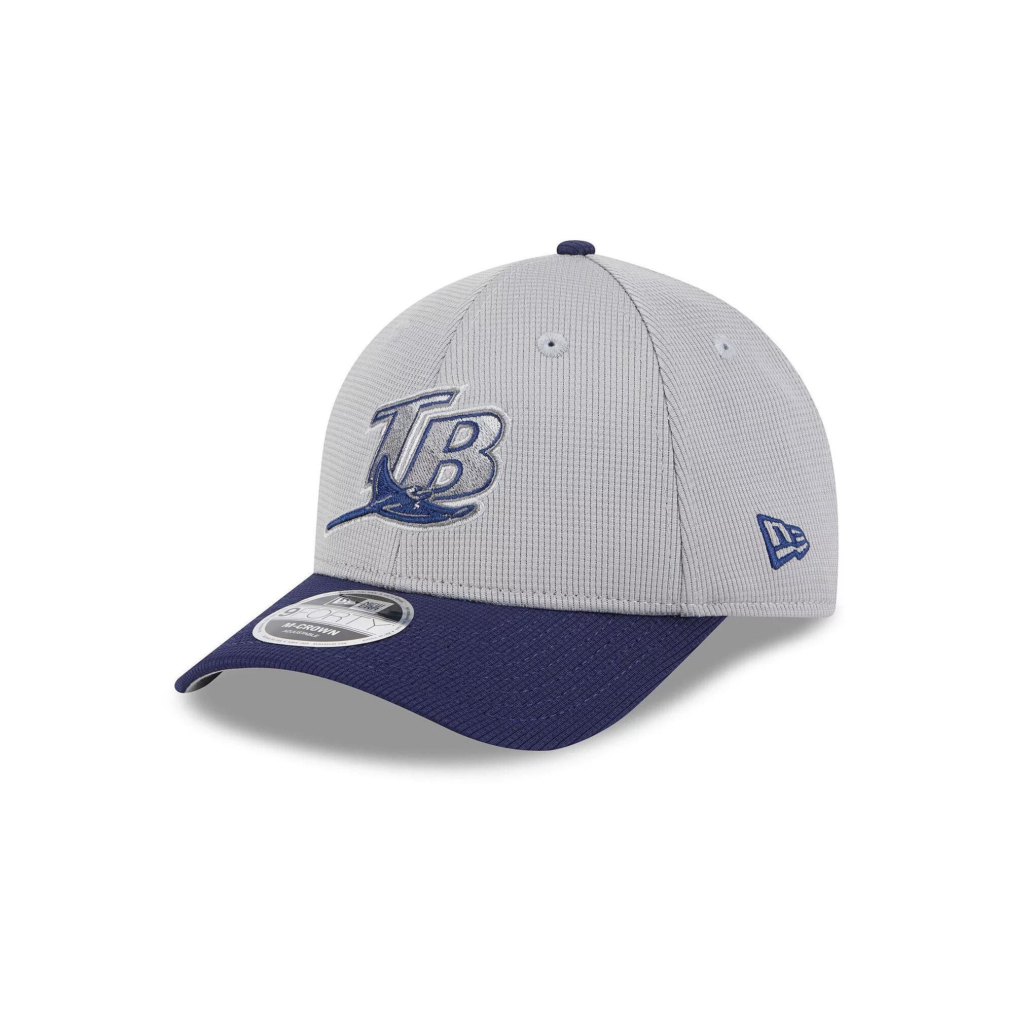 Men's New Era  Gray/Navy Tampa Bay Rays 2025 Batting Practice 9FORTY M-Crown Adjustable Hat, Grey Product Image