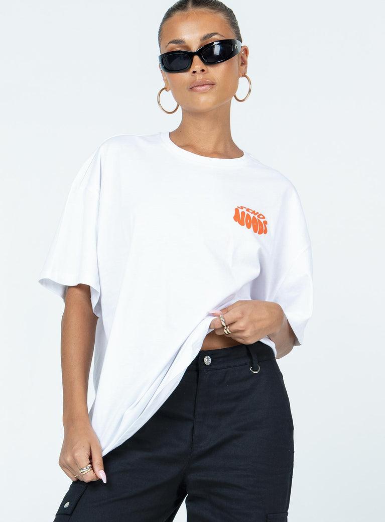 Noods Oversized Tee White Product Image