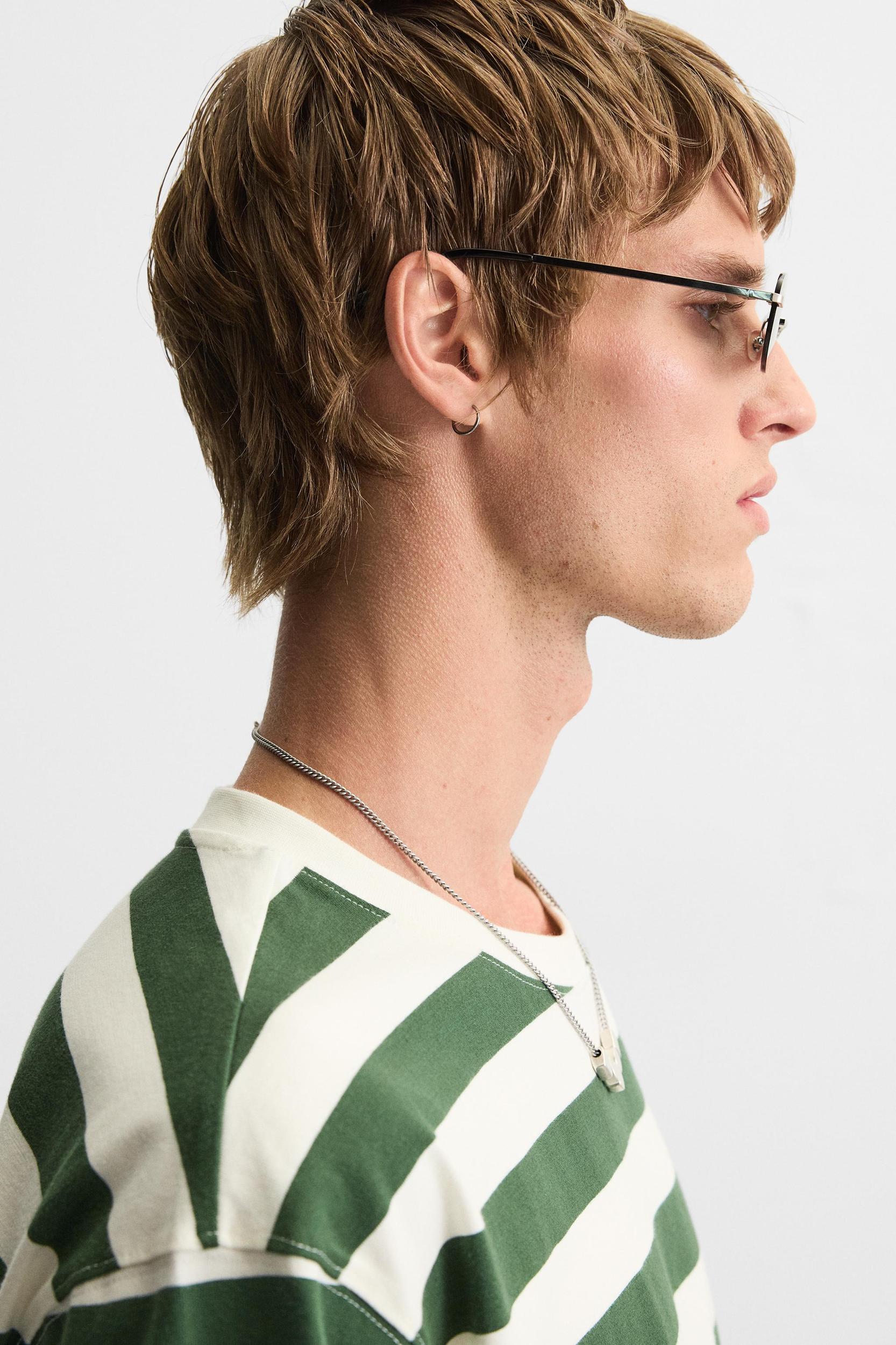 STRIPED JACQUARD T-SHIRT Product Image