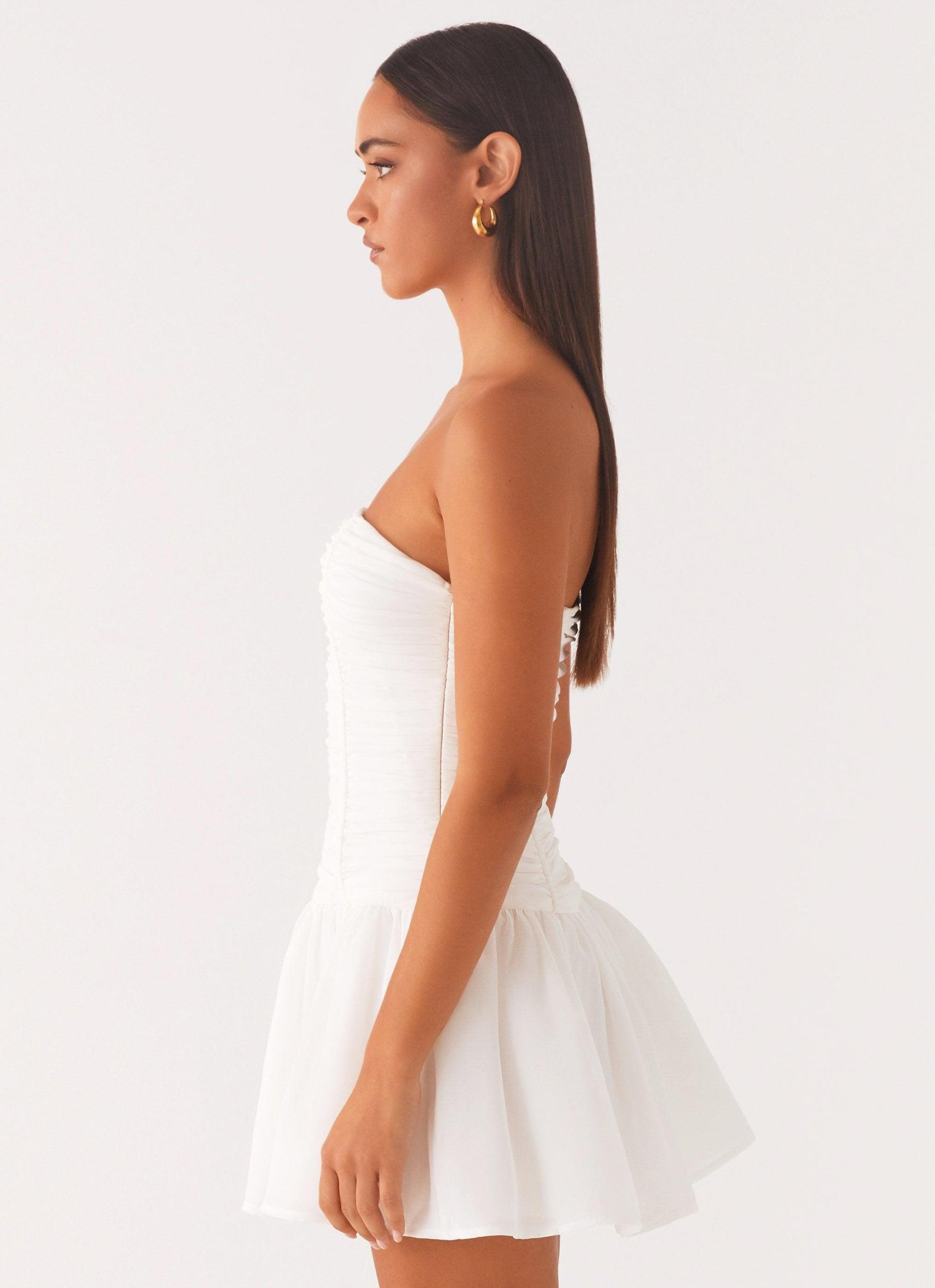 Meadow Dreams Mini Dress - White Product Image